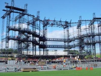 Stage being built